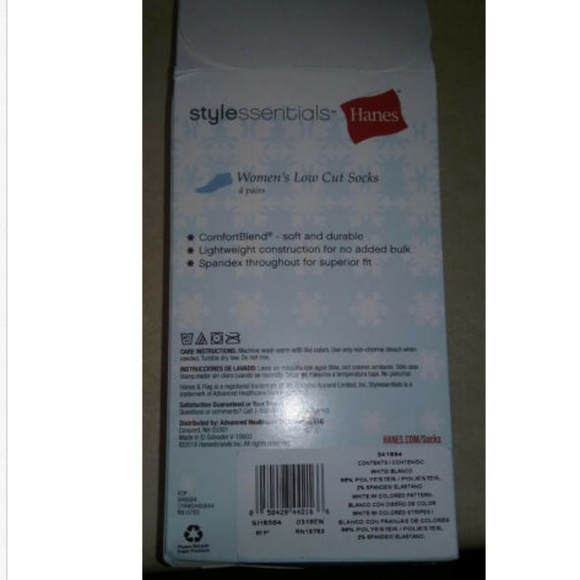 4-Pack Hanes Stylessentials Women's Low Cut Socks - Picture 2 of 2